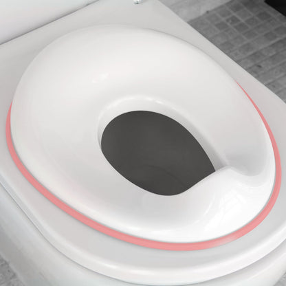 Potty Training Seat for Boys and Girls, Fits Round & Oval Toilets, Non-Slip with Splash Guard, Includes Free Storage Hook (Pink)