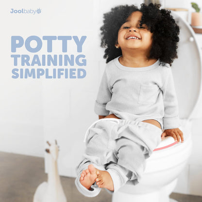 Potty Training Seat for Boys and Girls, Fits Round & Oval Toilets, Non-Slip with Splash Guard, Includes Free Storage Hook (Pink)