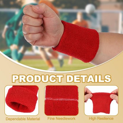 Wristbands Sweatbands, Wrist Bands for Sweat Sports Wristband for Tennis/Basketball/Football/Running/Working Out