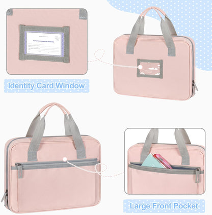 2026 Upgraded Zipper Binder 3 Ring Bag with 3 Pack Pencil Pouches