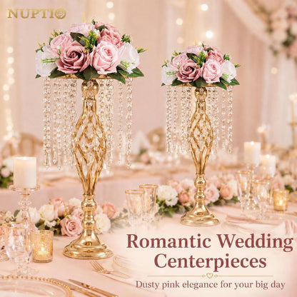 Flower Balls for Table Centerpieces: Dusty Pink & White Fake Flowers