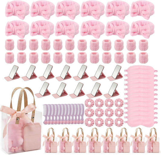108 PCS Pink Spa Party Favors for Girls Women Sleepover Party Supplies