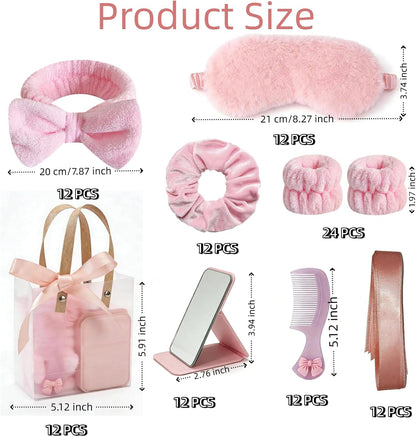 108 PCS Pink Spa Party Favors for Girls Women Sleepover Party Supplies