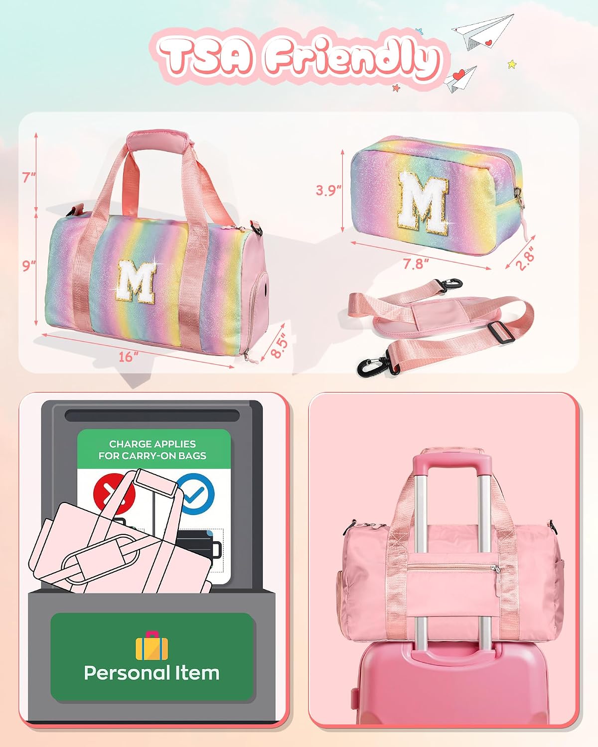 Kids Gift-Birthday Gift for Daughter-Girl Gym Bag Dance Bags Girl