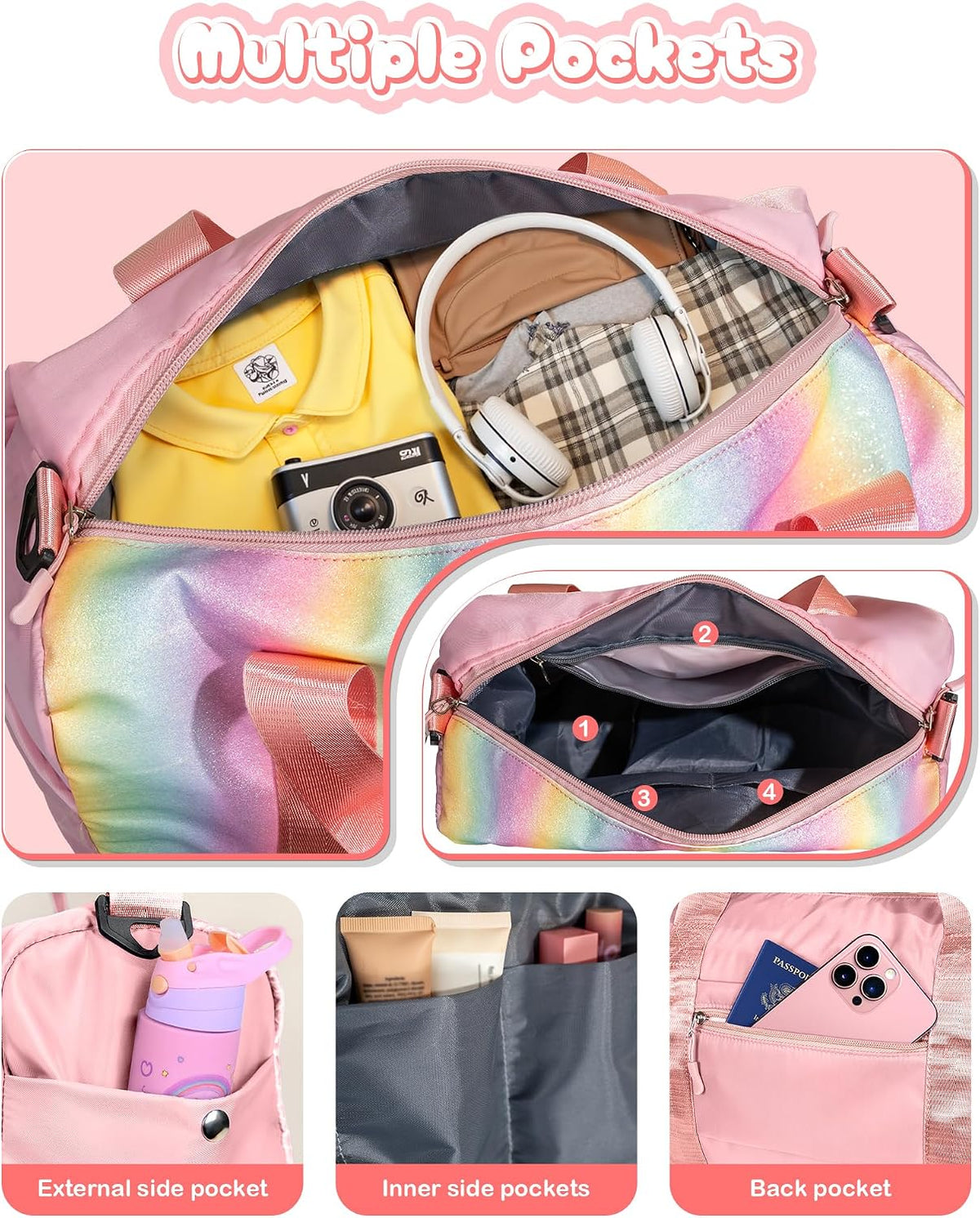 Kids Gift-Birthday Gift for Daughter-Girl Gym Bag Dance Bags Girl