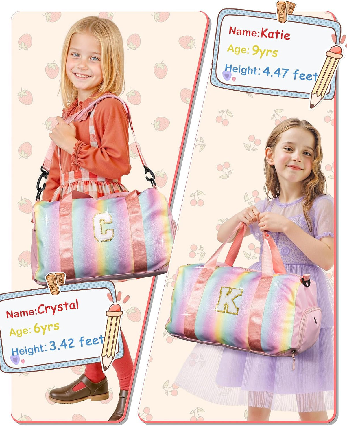 Kids Gift-Birthday Gift for Daughter-Girl Gym Bag Dance Bags Girl