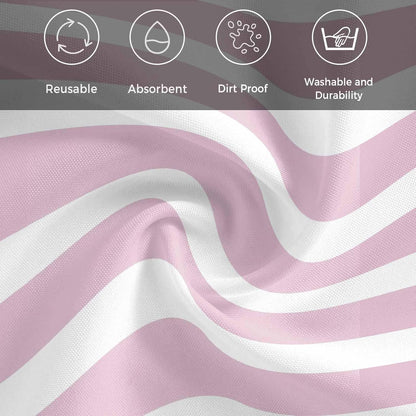 Light Pink Striped Cloth Napkins Set of 4 Modern Stripe Simple Style Abstract Soft Washable Square Dinner Napkins for Party Wedding Restaurant Hotel Cocktail 20x20 Inch