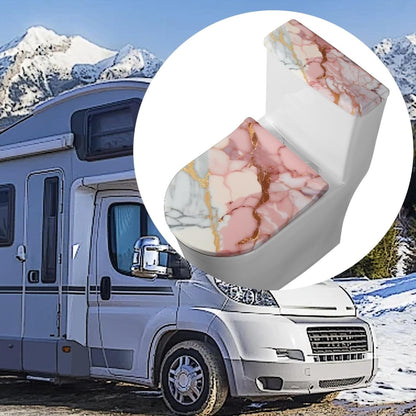 Pink Toilet Seat Cover Set Elongated Tank Cover Rose Gold Marble Toilet Lid Decor for Bathroom Decorations