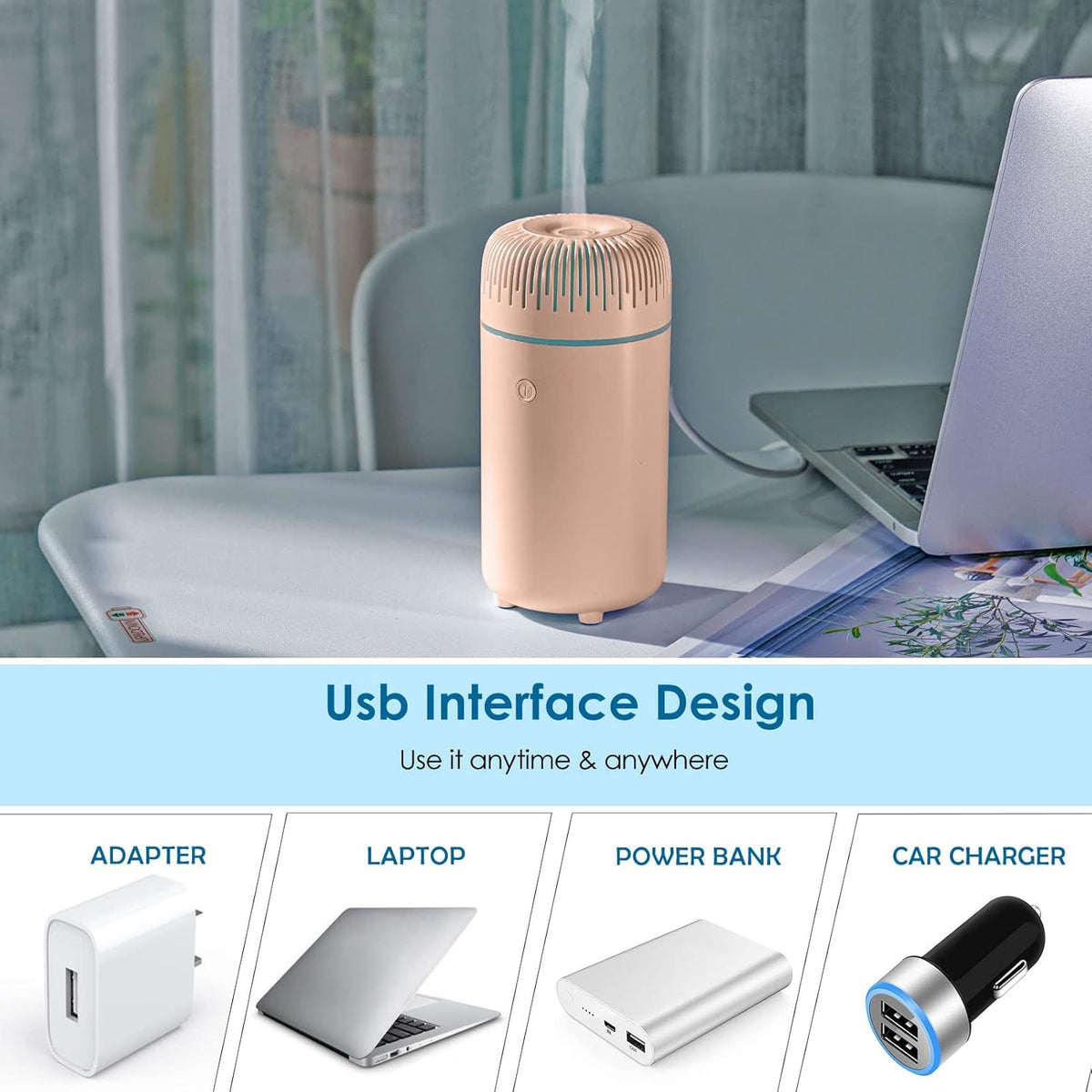 Car Diffuser Humidifier USB Aromatherapy Essential Oil Diffuser
