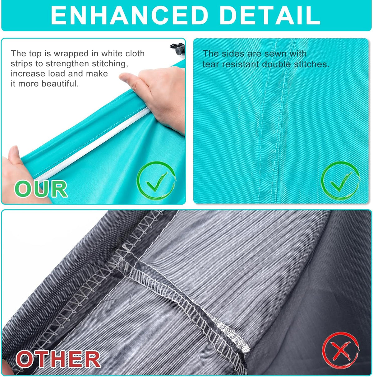 2 Pack Travel Laundry Bag,24" x 36", Extra Large Dirty Clothes Organizer