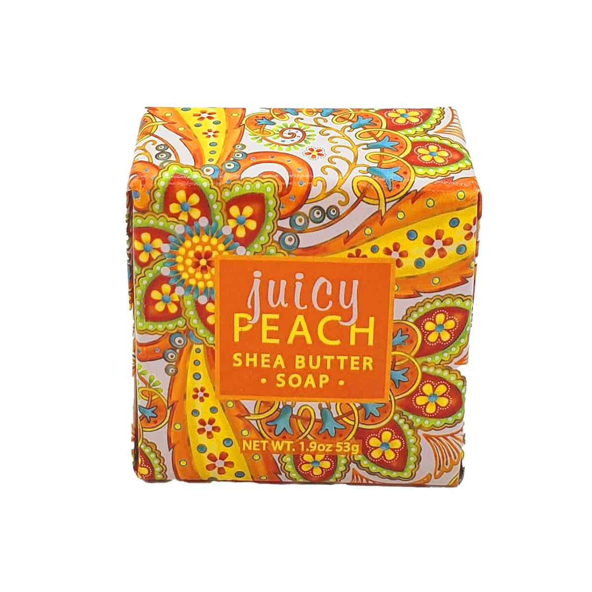 Vegan Natural Botantical Shea Butter Bar Soap, French Milled Triple Milled, Essential Oils, 6.35 ounces (Juicy Peach Shea)