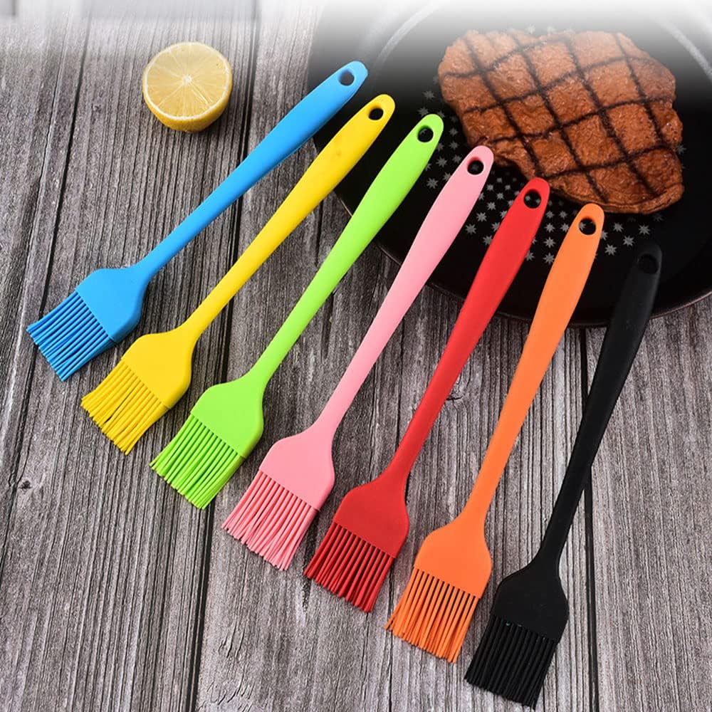 Silicone brush, Oil Brush for BBQ Kitchen Cooking Baking and Grilling (2 PCS,pink)