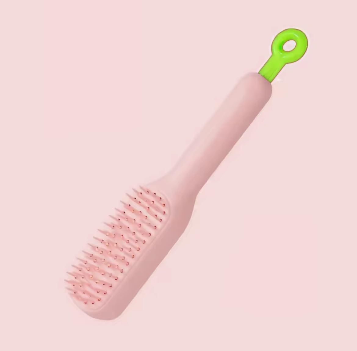 Self-Cleaning Pet Grooming Brush with Retractable Bristles, Reduces Shedding, Gentle on Skin, for Cats and Dogs (Pink)