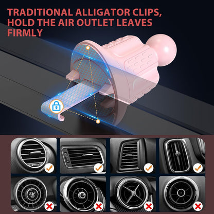 Wireless Car Charger 15W Fast Charging Auto-Clamping Air Vent Phone Mount