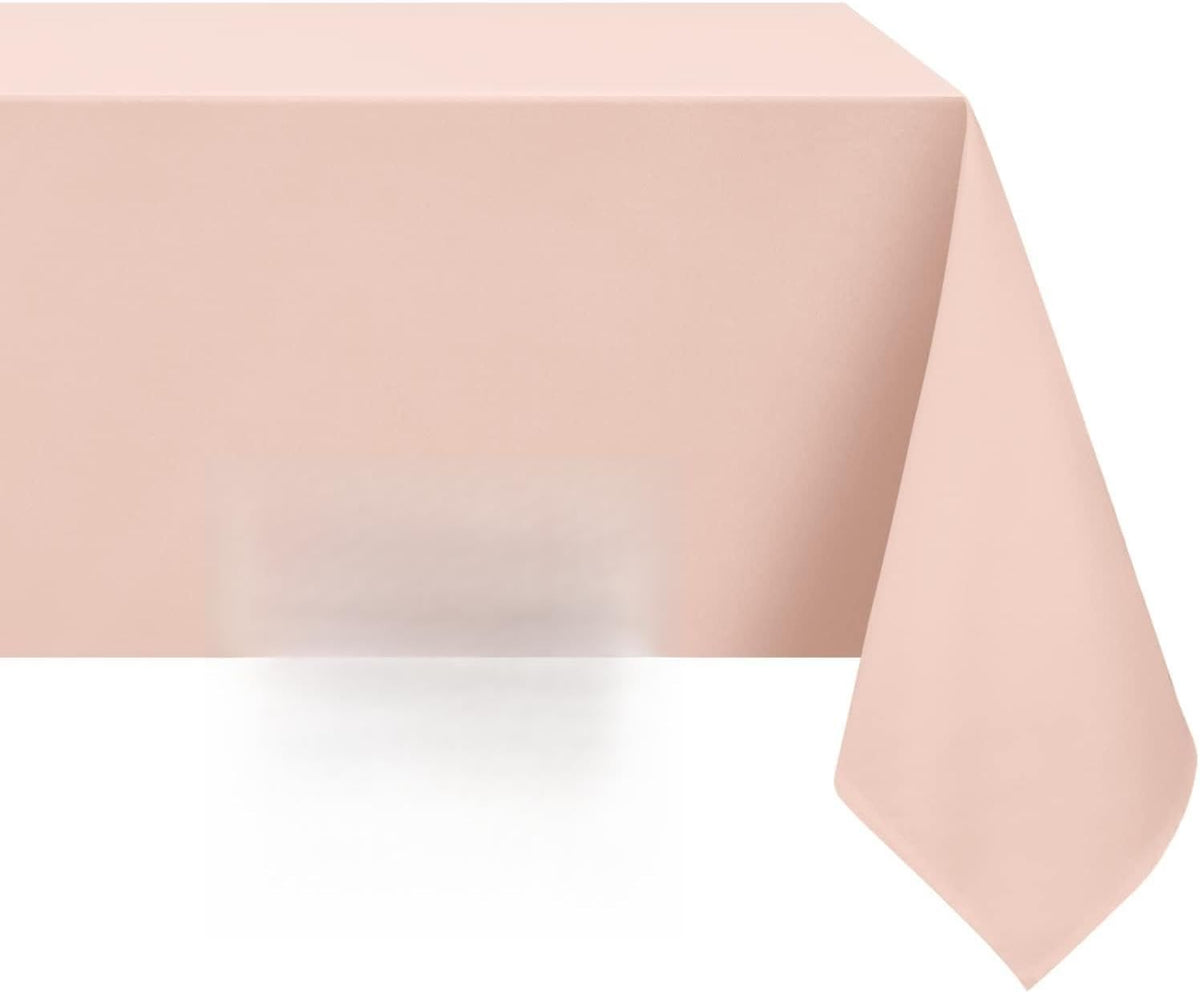 Rectangle Tablecloth, Waterproof Table Cloths Wrinkle Free Fabric Washable Polyester Table Cover for Dining Tables Party Outdoor Camping Parties Buffet - 60 x 84 inch, Pink