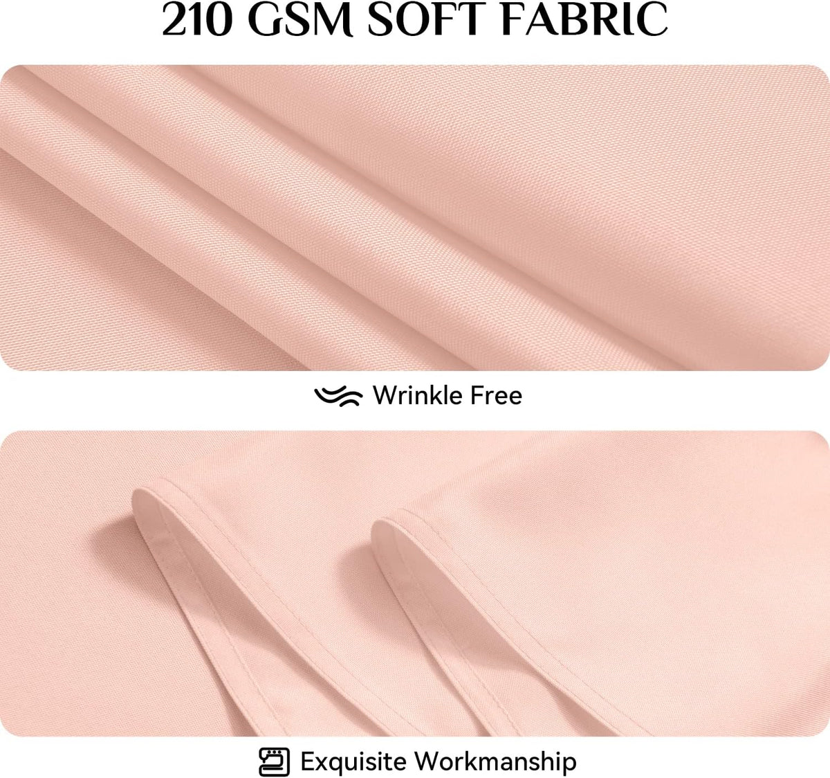 Rectangle Tablecloth, Waterproof Table Cloths Wrinkle Free Fabric Washable Polyester Table Cover for Dining Tables Party Outdoor Camping Parties Buffet - 60 x 84 inch, Pink