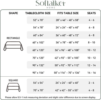 Rectangle Tablecloth, Waterproof Table Cloths Wrinkle Free Fabric Washable Polyester Table Cover for Dining Tables Party Outdoor Camping Parties Buffet - 60 x 84 inch, Pink
