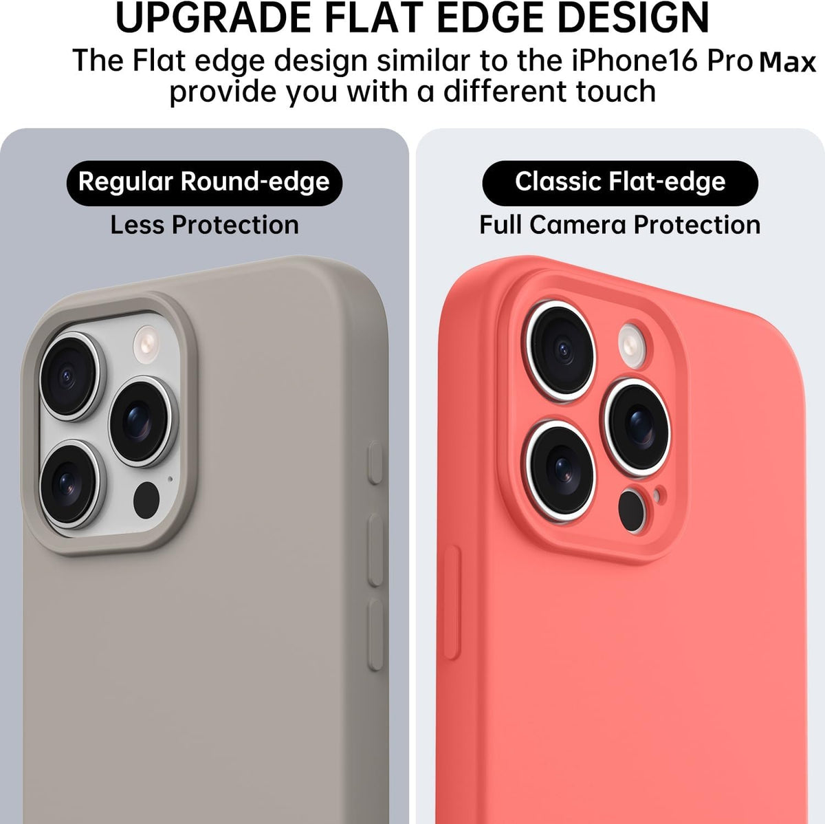 Compatible with iPhone 16 Pro Max Case, Liquid Silicone Upgrade [Camera Protection] [Soft Anti-Scratch Microfiber Lining] Shockproof Phone Case (Peach)