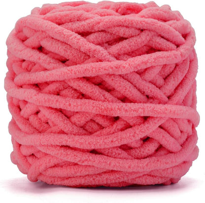 Blanket Yarn 100g/3.5oz - Rose Pink Chenille Yarn 6 Super Bulky - 72 Yards - Knitting, Crocheting & Crafts Chunky Yarn