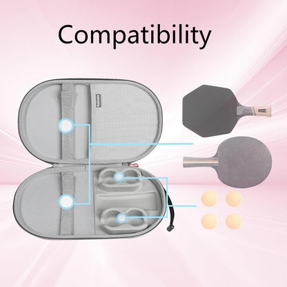 Carrying Case for Ping Pong Paddles/Table Tennis Paddles/Racquet Cyber Shape Hexagon,Fits for 2 Paddles and 4 balls