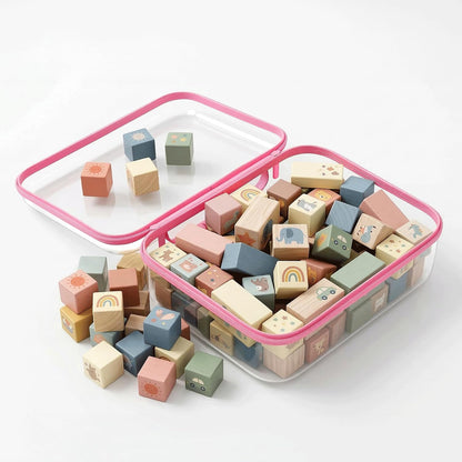 Clear Hard Shell Organizer Cases, 3 Pack with Handle