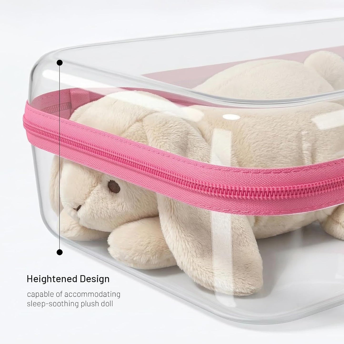 Clear Hard Shell Organizer Cases, 3 Pack with Handle