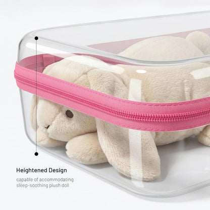 Clear Hard Shell Organizer Cases, 3 Pack with Handle