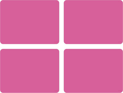 É, Placemats Set of 4, Silicone Placemats, Table Mats, Non-Slip, Easy to Clean, Heat Resistant, Flexible, 20% Thicker, 16 x 12 inches x 1.1mm, Pink