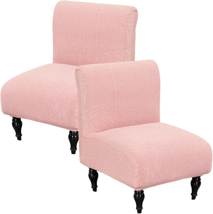 Armless Accent Chair Cover Slipcover for Living Room,Pink