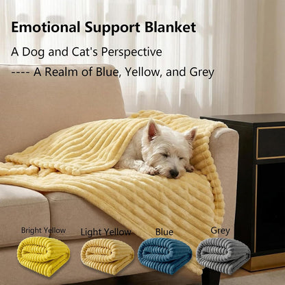 Emotional Support Blanket, Security Calming Dog Blanket, Faux Rabbit Fur Polyester Material, Soft and Comfortable for Cats and Dogs, for Indoor and Outdoor Use (Pink, 70 * 100 cm/27.55 * 39.37in)