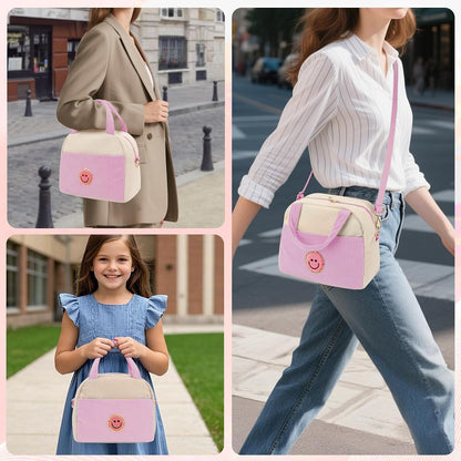 Kids Lunch Bag Lunch Box for Teen Girls Boys Back to School (Light Pink)