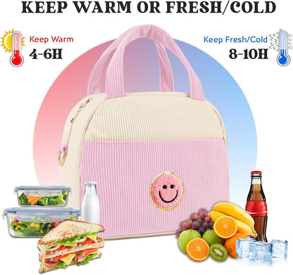 Kids Lunch Bag Lunch Box for Teen Girls Boys Back to School (Light Pink)