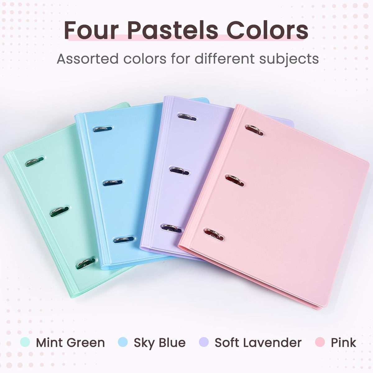 Telescoping 3 Ring Binder 1 Inch, Expandable Slim Three Ring Binder