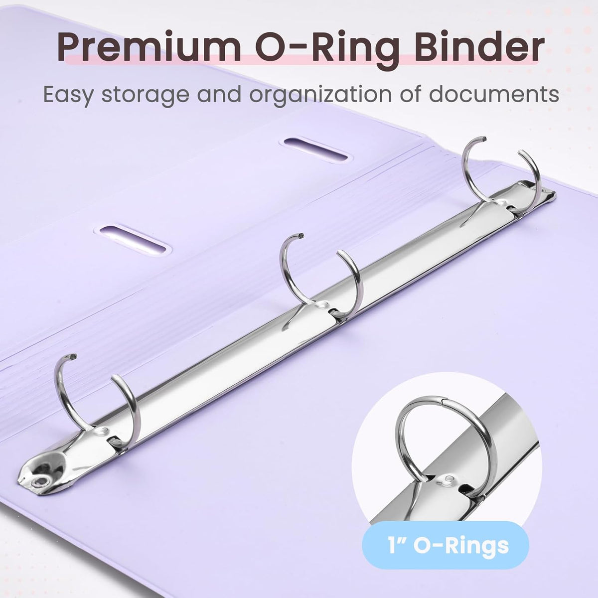 Telescoping 3 Ring Binder 1 Inch, Expandable Slim Three Ring Binder