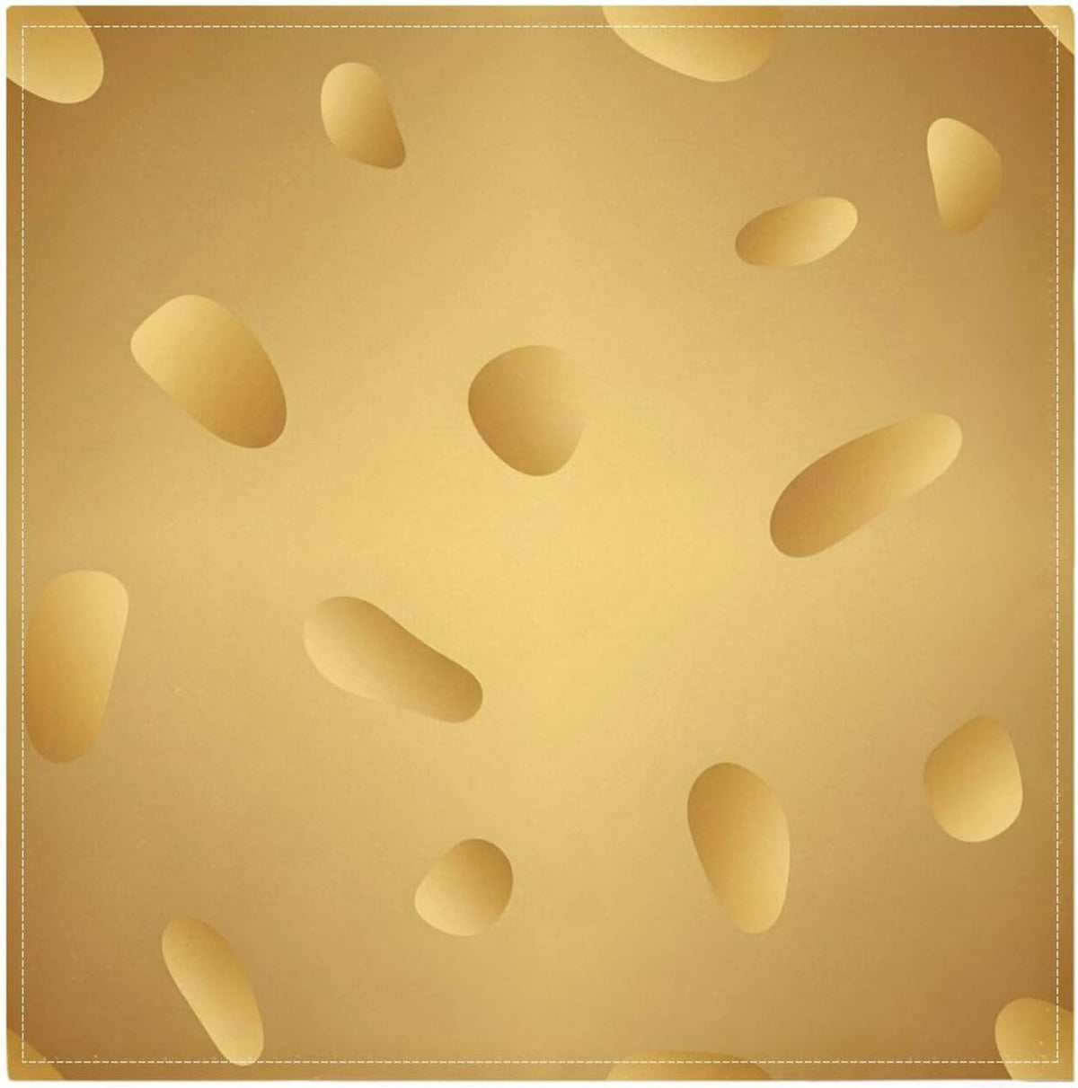 Shiny Gold Texture 20x20 Inch Cloth Napkins Set of 6, Satin Peach Skin Polyester Dinner Napkins, Washable Reusable Table Napkins with Hemmed Edges for Wedding Party Restaurant Everyday Use