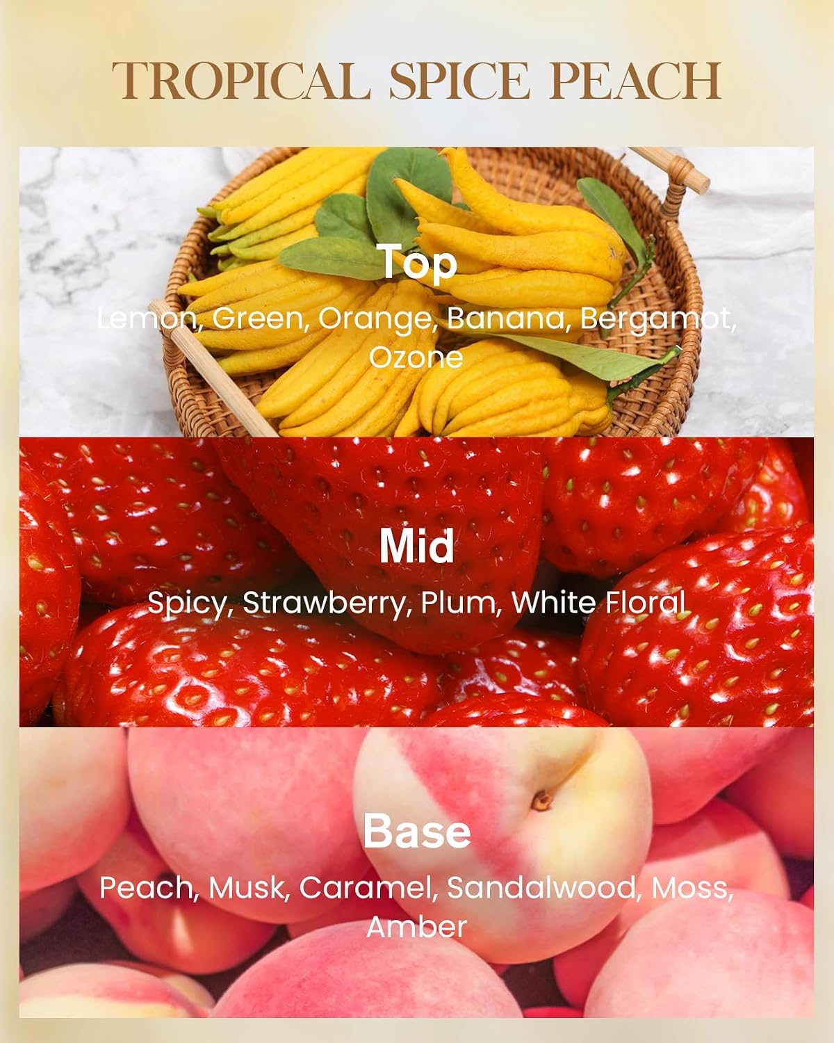 Tropical Spice Peach Soy Candle, 14.1oz, Summer Fruit Scent