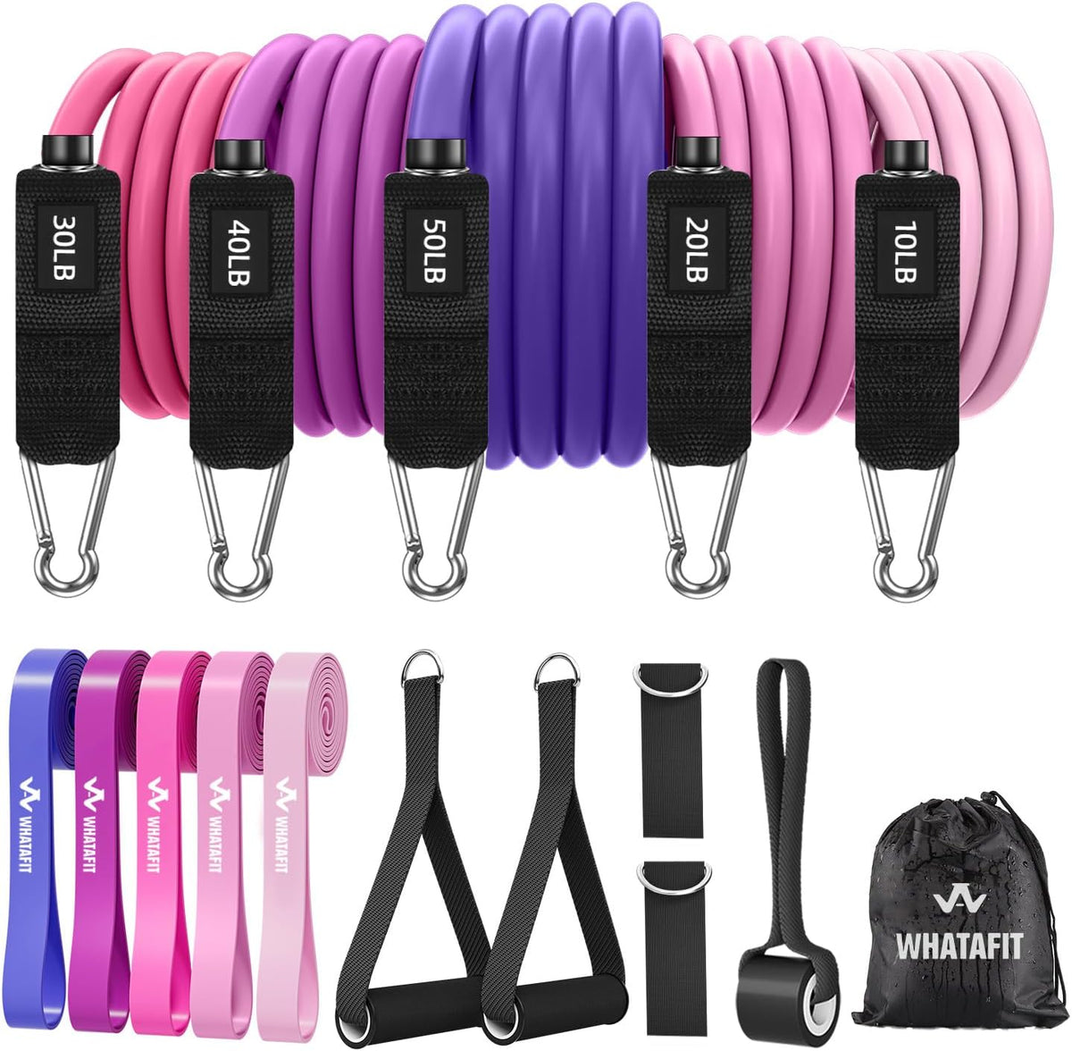 Resistance Bands with Handles, 5-Level Exercise Bands for Workout