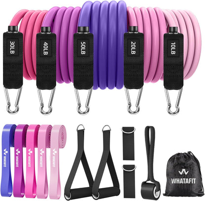 Resistance Bands with Handles, 5-Level Exercise Bands for Workout