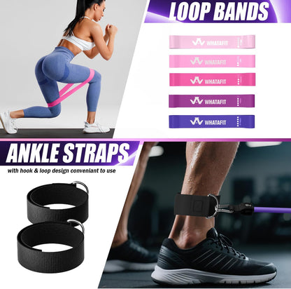 Resistance Bands with Handles, 5-Level Exercise Bands for Workout