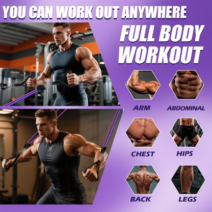 Resistance Bands with Handles, 5-Level Exercise Bands for Workout