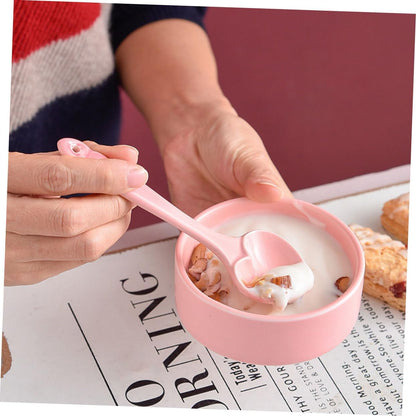 Heart Shaped Ceramic Teaspoon for Dessert and Coffee Pink Ceramic Spoon with Comfortable Handle One Design for Tea Cakes and Party Use Unique Gift Spoon