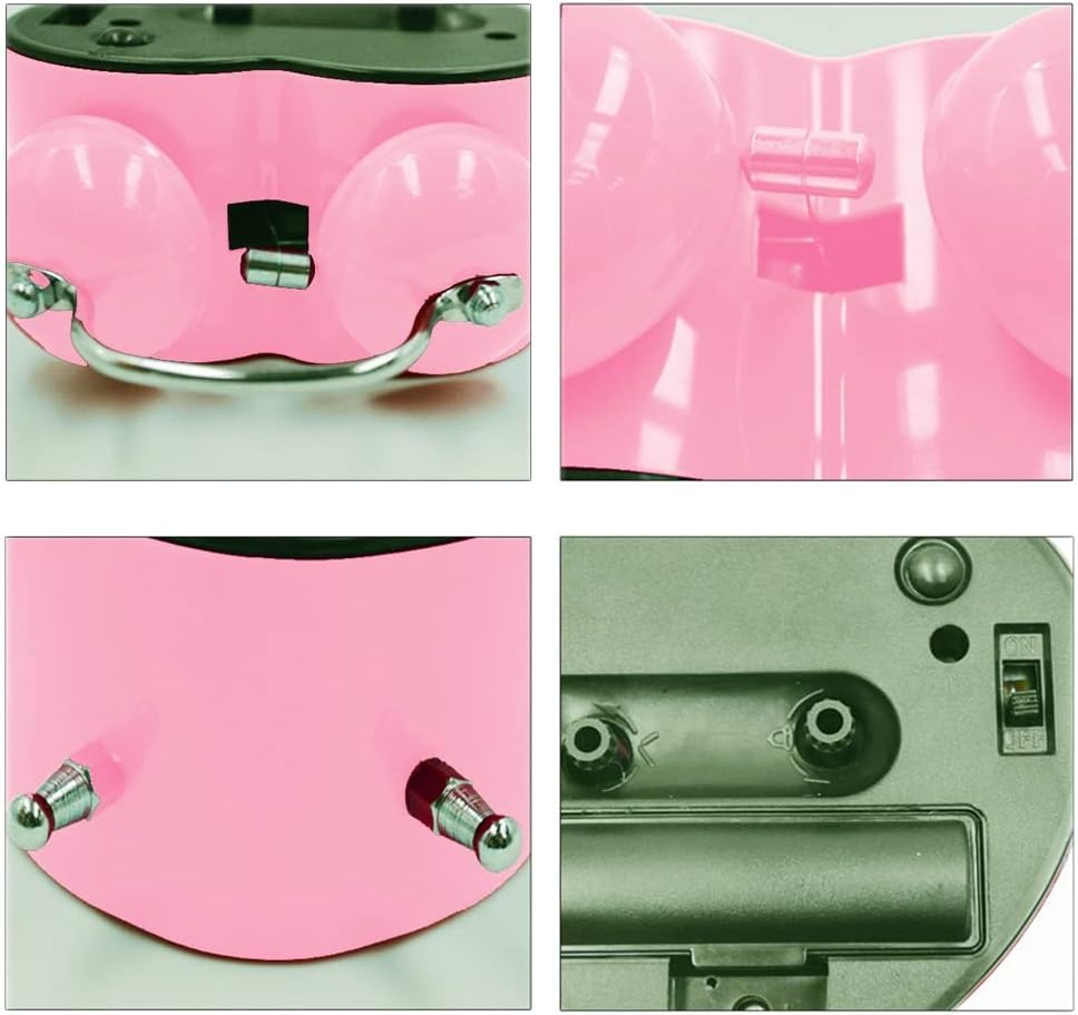 Cute TwinBell Loud Alarm Clock,Pretty Small Heart DeskClock, Pink