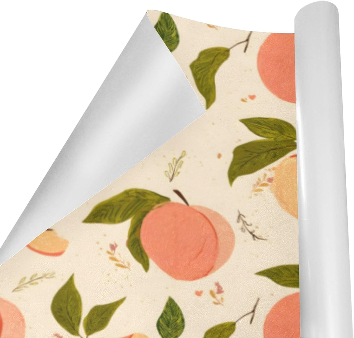 3 Rolls Birthday Wrapping Paper Roll - Peaches Pattern Design Gift Wrapping Paper for Christmas, Bridal, Holiday, Party, Baby Shower - 58 x 22.8 inch