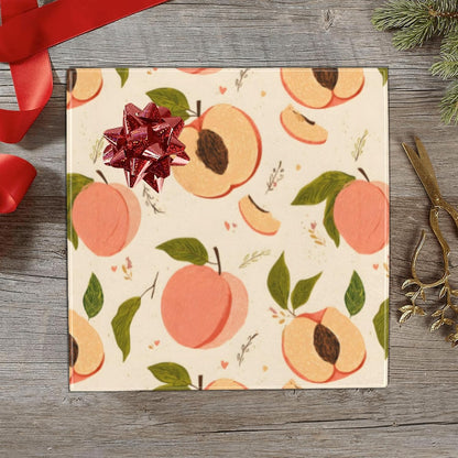 3 Rolls Birthday Wrapping Paper Roll - Peaches Pattern Design Gift Wrapping Paper for Christmas, Bridal, Holiday, Party, Baby Shower - 58 x 22.8 inch