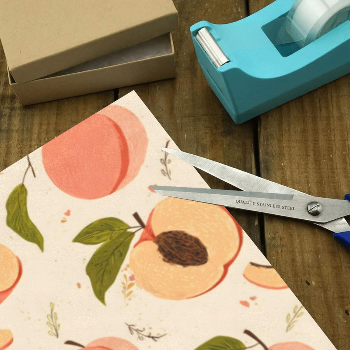 3 Rolls Birthday Wrapping Paper Roll - Peaches Pattern Design Gift Wrapping Paper for Christmas, Bridal, Holiday, Party, Baby Shower - 58 x 22.8 inch