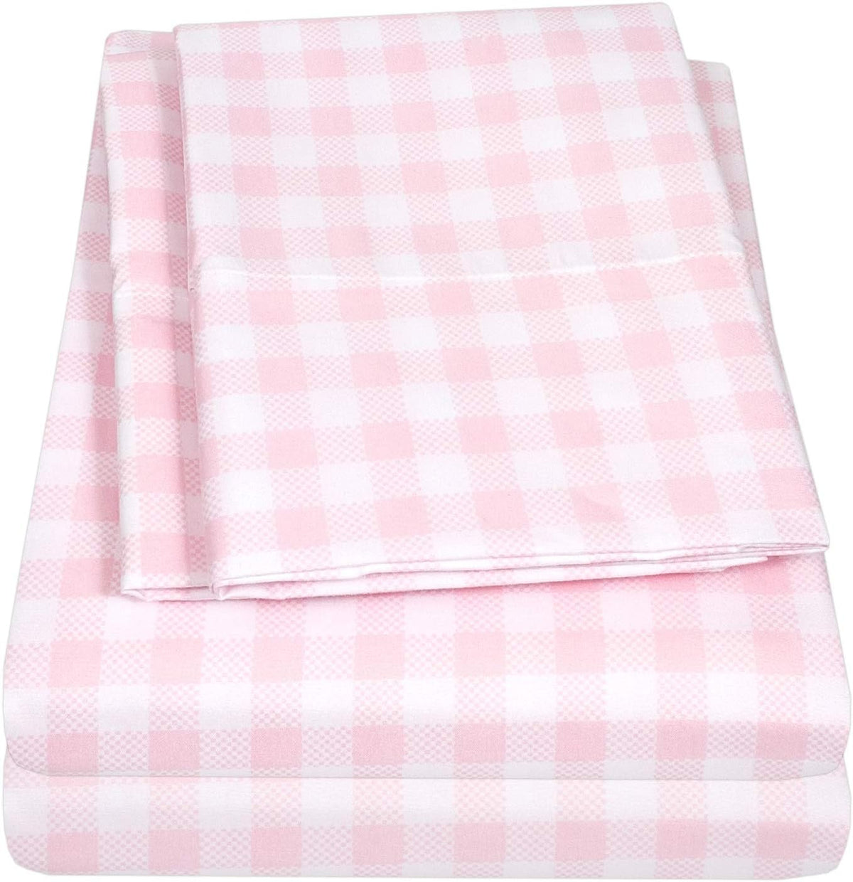 1500 Supreme Kids Bed Sheet Collection - Fun Colorful and Comfortable Boys and Girls Toddler Sheet Sets - Deep Pocket Wrinkle Free Soft and Cozy Bedding - Full, Pink Gingham