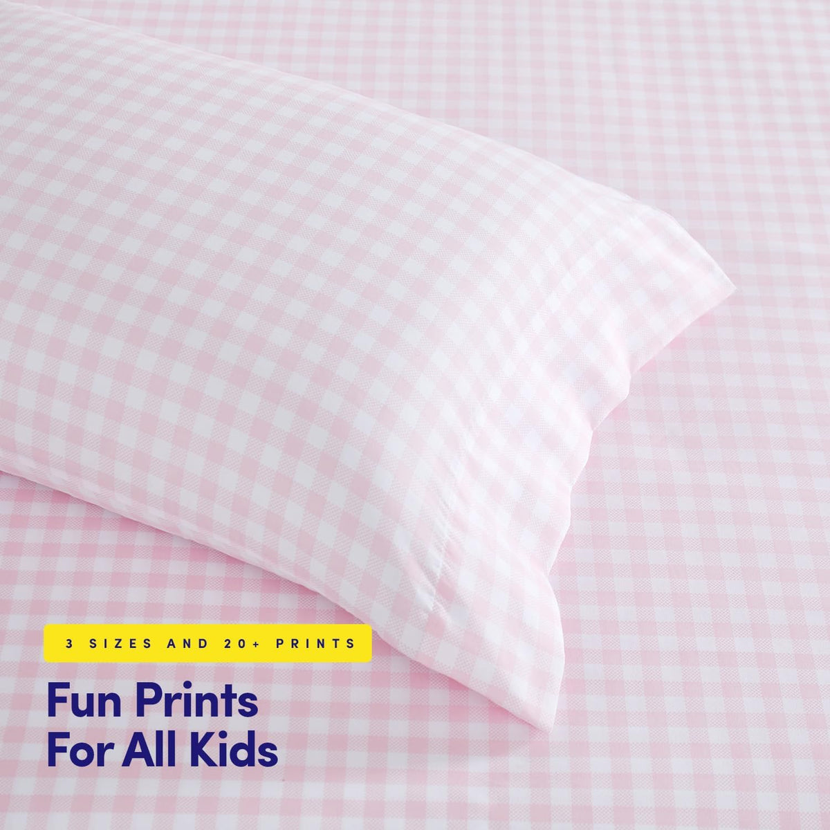 1500 Supreme Kids Bed Sheet Collection - Fun Colorful and Comfortable Boys and Girls Toddler Sheet Sets - Deep Pocket Wrinkle Free Soft and Cozy Bedding - Full, Pink Gingham