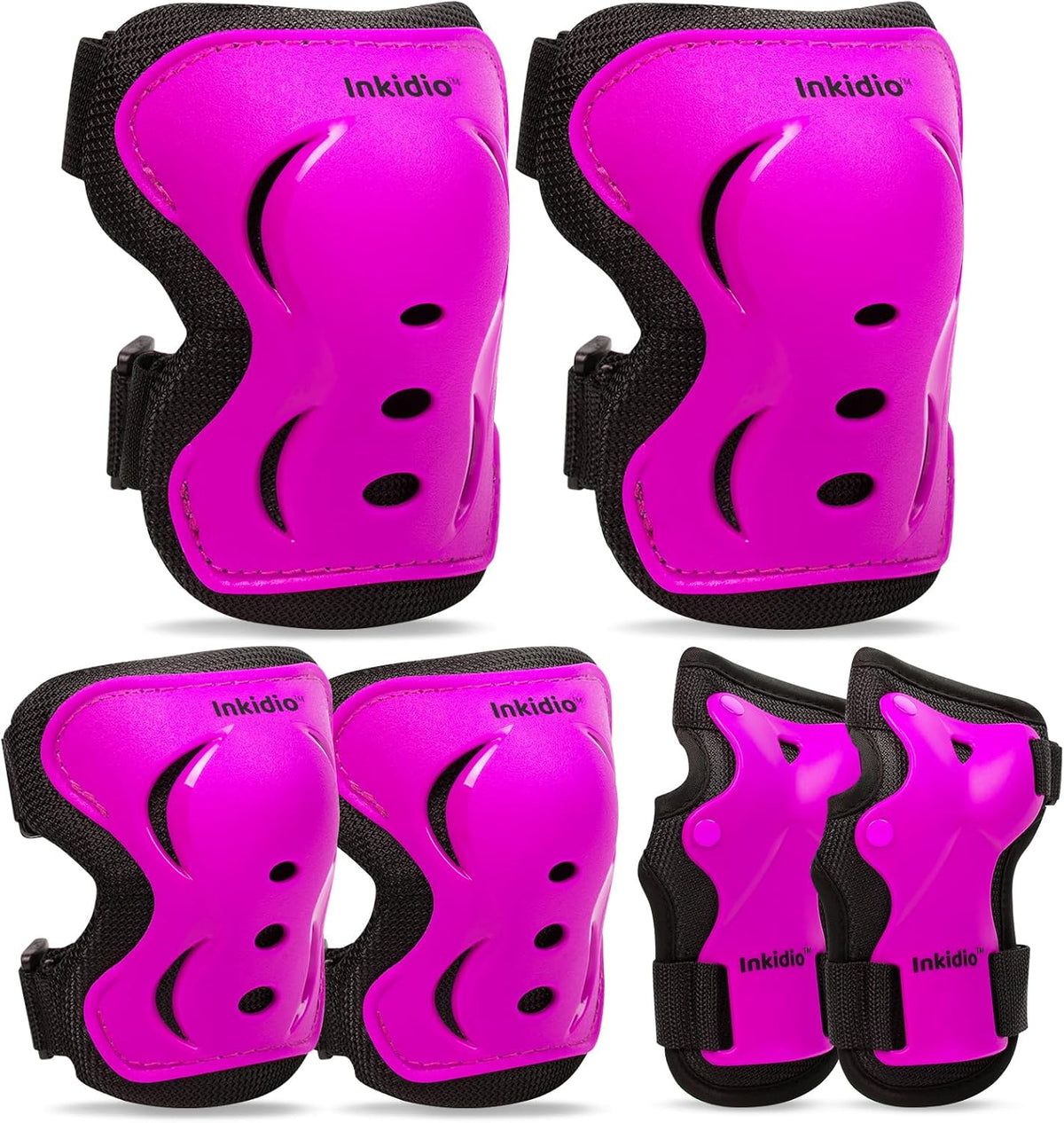 Kids Protective Gear Set, 6-Piece, Medium, Ages 13-16, Pink