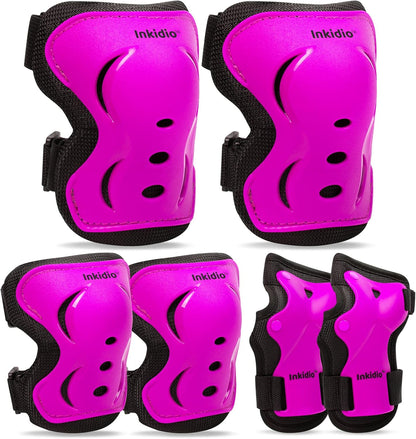 Kids Protective Gear Set, 6-Piece, Medium, Ages 13-16, Pink