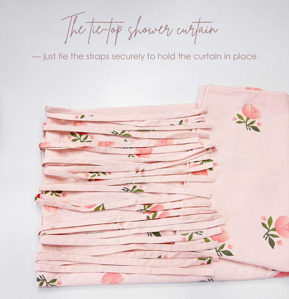 Girly Pink Floral Shower Curtain Cotton Blend 72x72 Inches Machine Wash